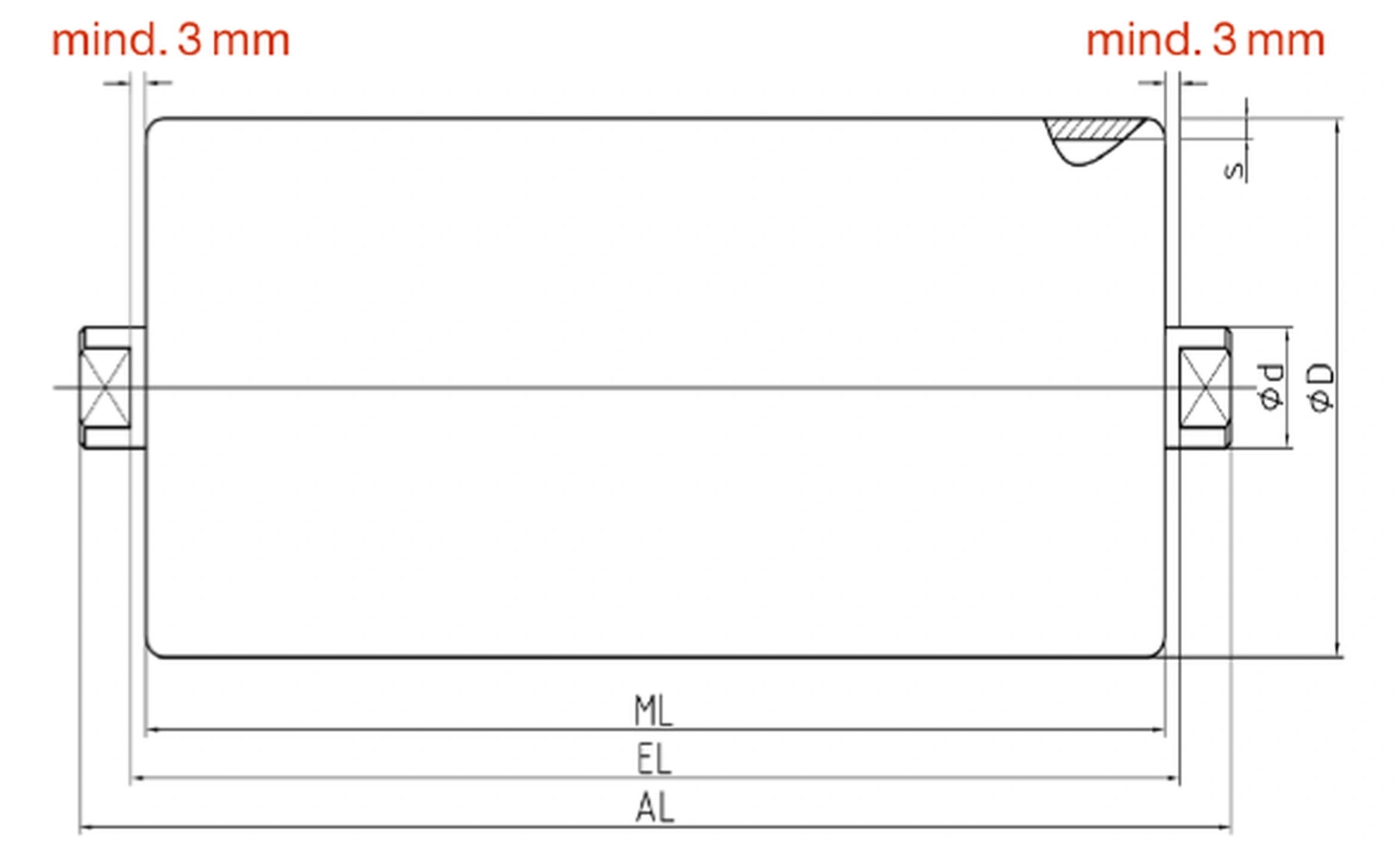  Förderbandrolle Stahlmantel