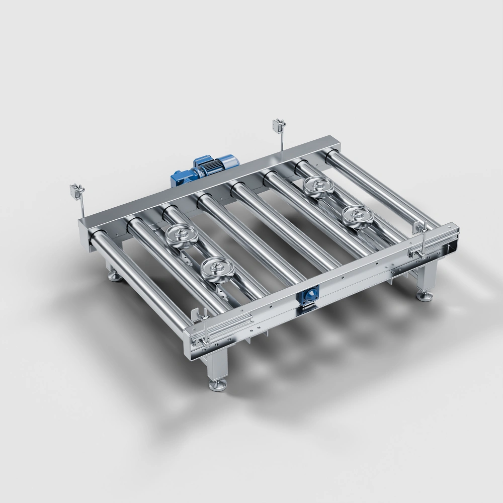 Stainless steel pallet conveyor systems