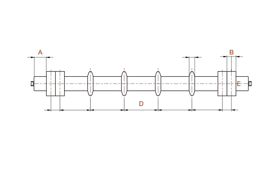 Rücklaufrollen Gewindebolzen