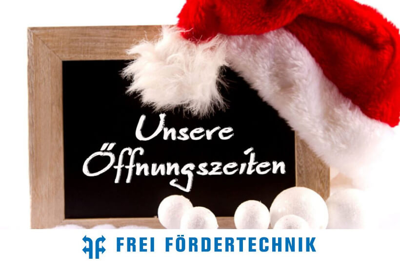 Öffnungszeiten über die Feiertage