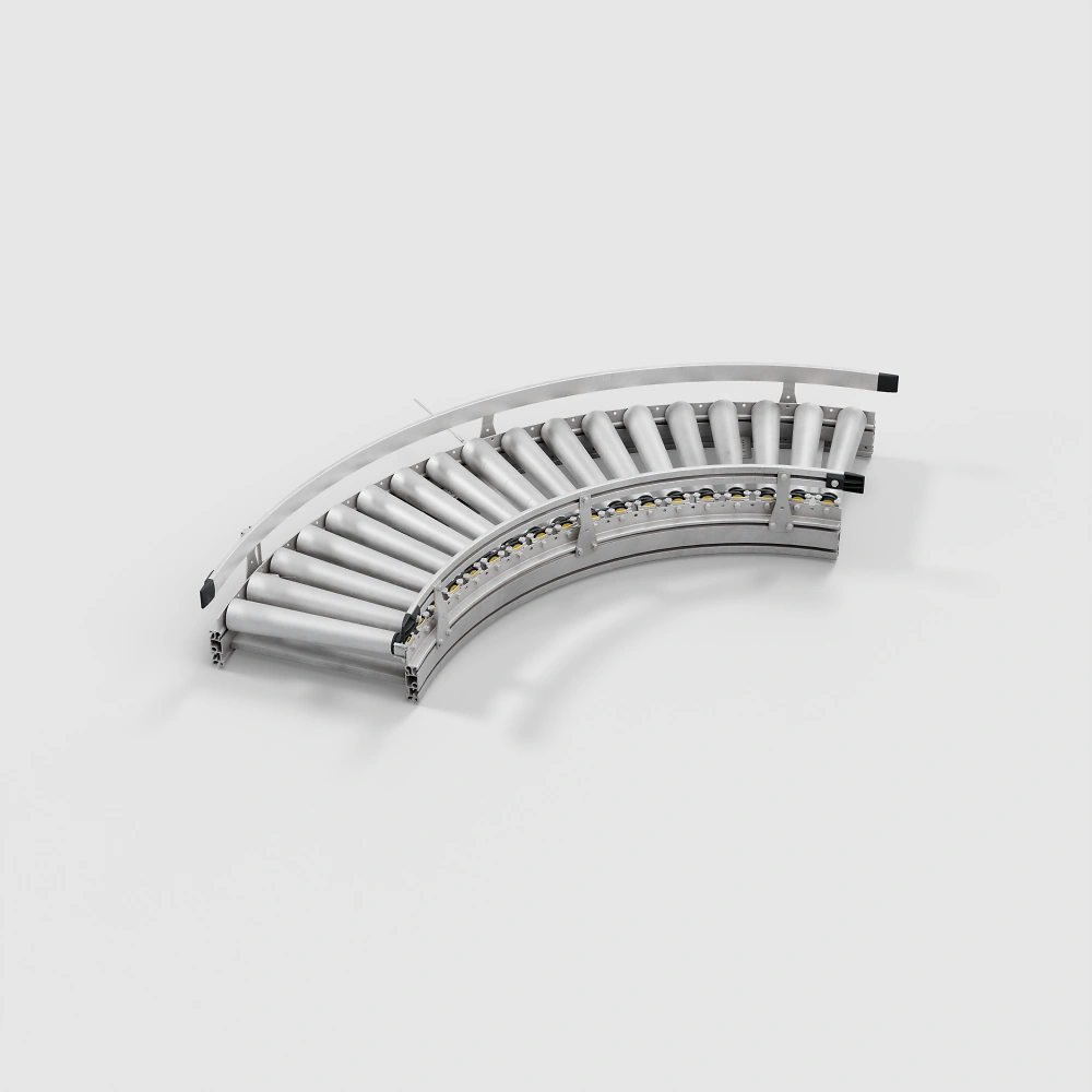 Kurvenrollenförderer staudrucklos