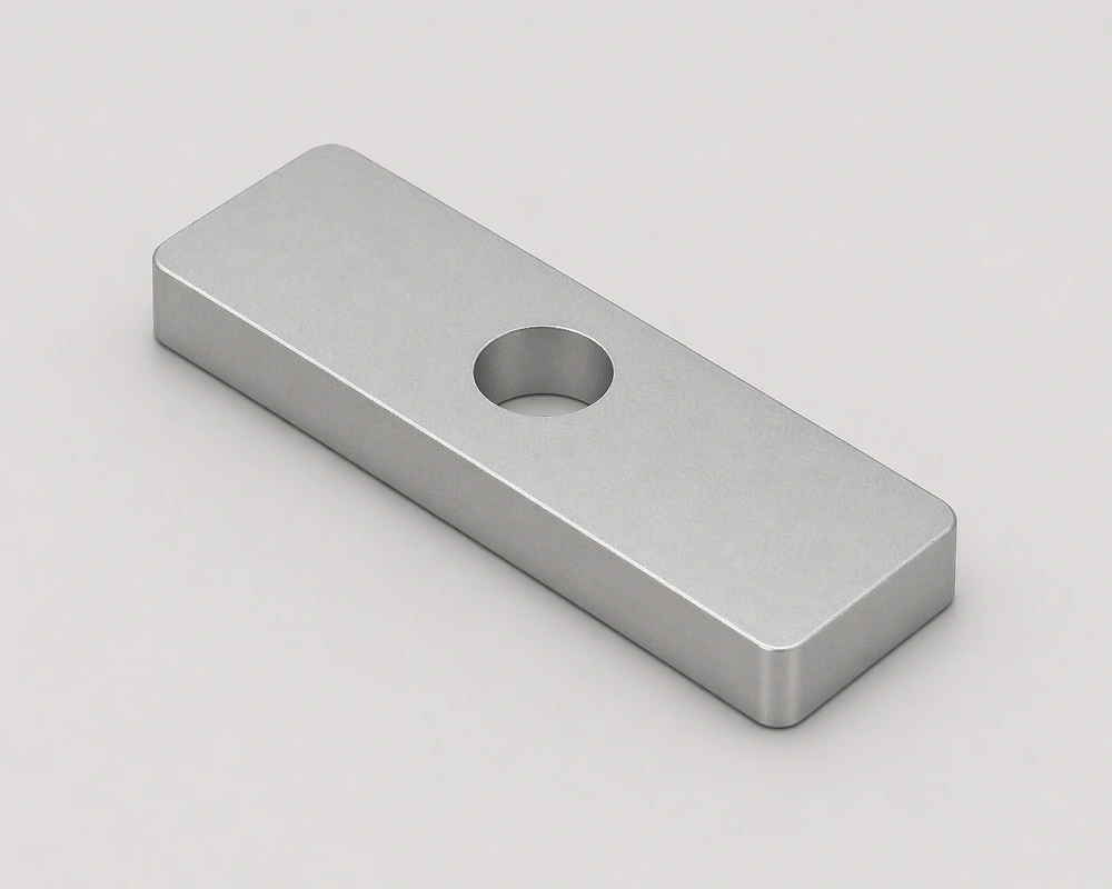 Klemmplatte 60&times;20&times;6 mit Bohrung &oslash; 9 mm